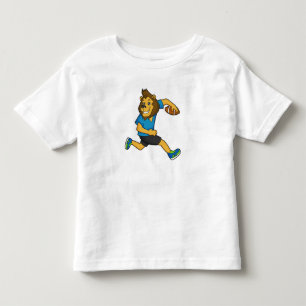 Camiseta Infantil Leão Jogador Rugby Futebol