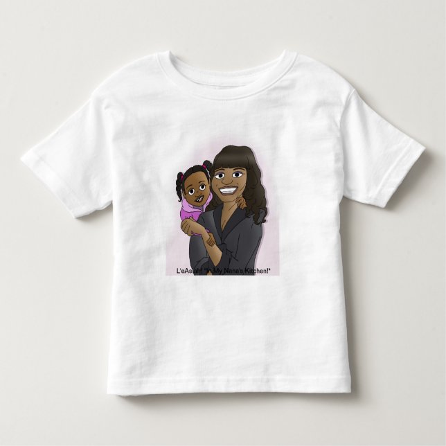 Camiseta Infantil Le'Asiah! "Na cozinha da minha Nana! " (Frente)