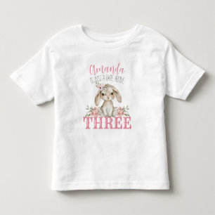 Camiseta Infantil Lebre Acima de Três Meninas Coelhinhas Bebês Anive