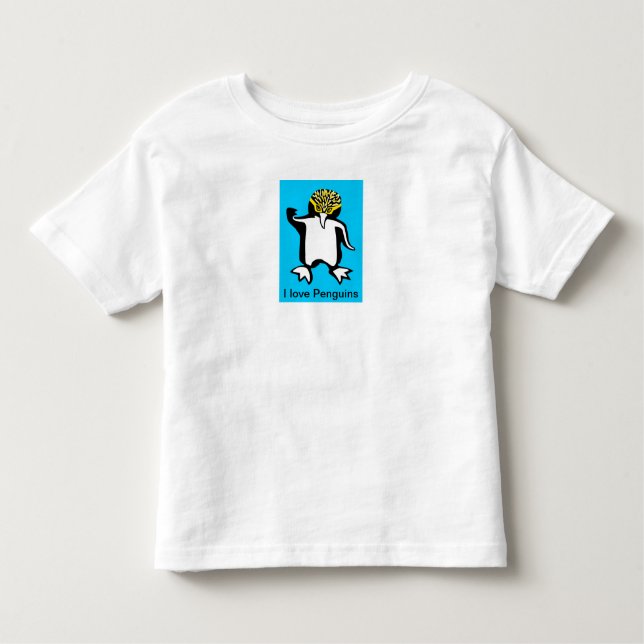 Camiseta Infantil Legal - Adoro PINGUINS - Imagem animal - (Frente)
