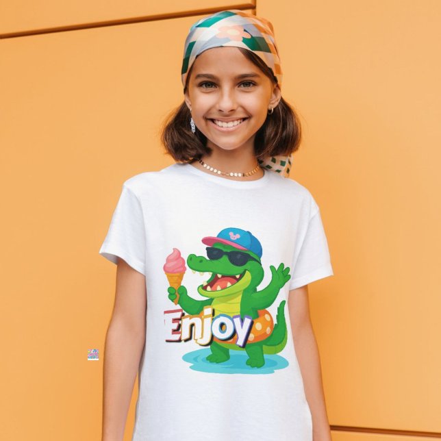 Camiseta Infantil Legal Gator Summer Vibes T-Shirt - Aproveite a Vid (Criador carregado)