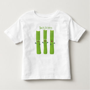 Camiseta Infantil Legumes de trio com aipo-branco