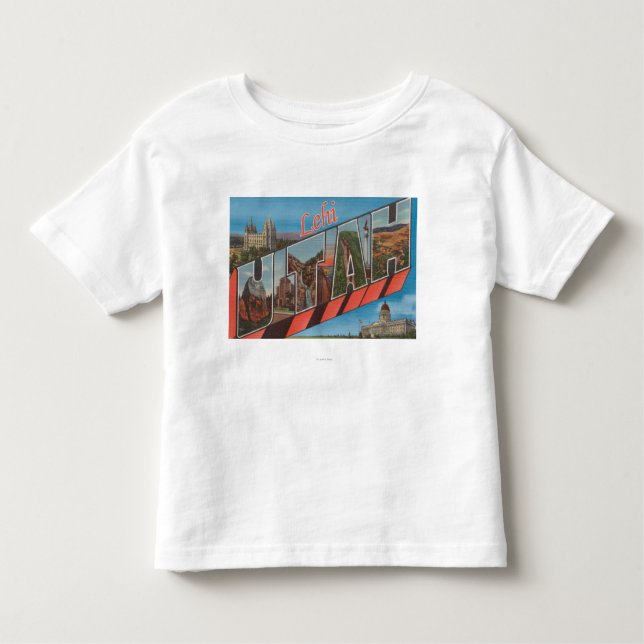 Camiseta Infantil Lehi, letra ScenesLehi de UtahLarge, UT (Frente)