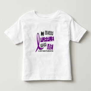 Camiseta Infantil LEIOMYOSARCOMA eu visto o roxo para mim 37