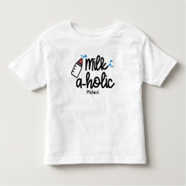 Camiseta Infantil Leite Personalizado aholic Engraçado