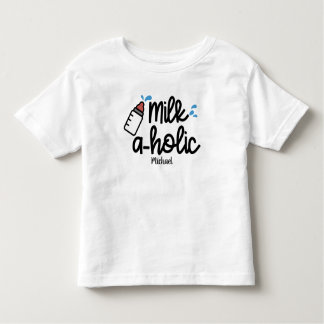 Camiseta Infantil Leite Personalizado aholic Engraçado