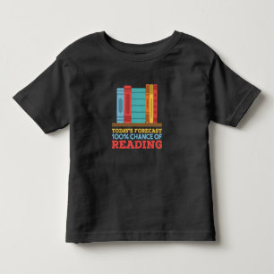 Camiseta Infantil Leitura - 100% de chance de ler livros engraçados