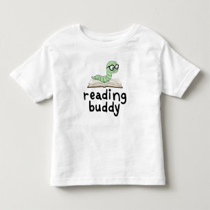 Camiseta Infantil Leitura do Bookworm Bonito Amigo com Livro