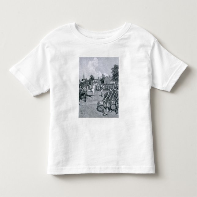 Camiseta Infantil Lendo a declaração antes de Washington (Frente)