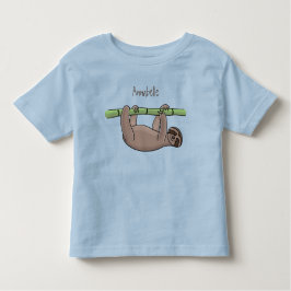 Camiseta Infantil Lenta sorridente e bonita na ilustração do desenho