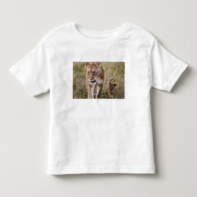 Camiseta Infantil Leoa com Filhote (Frente)