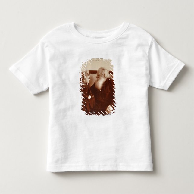 Camiseta Infantil Leon Tolstoy com sua neta, Tatiana (Frente)