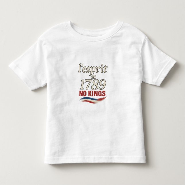 Camiseta Infantil l'esprit de 1789 No Kings (Frente)