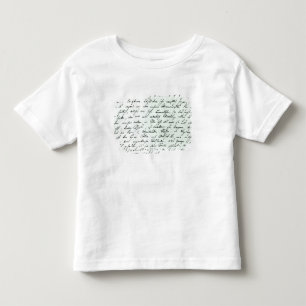 Camiseta Infantil Letra autógrafo de Franz Schubert