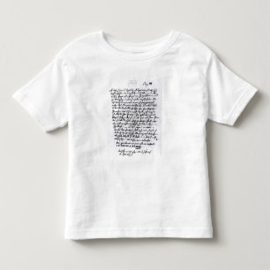 Camiseta Infantil Letra de Mozart a seu pai, o 5 de abril
