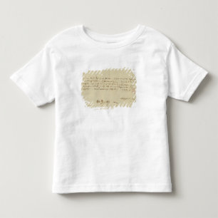 Camiseta Infantil Letra de Mozart a um freemason, em janeiro de 1786