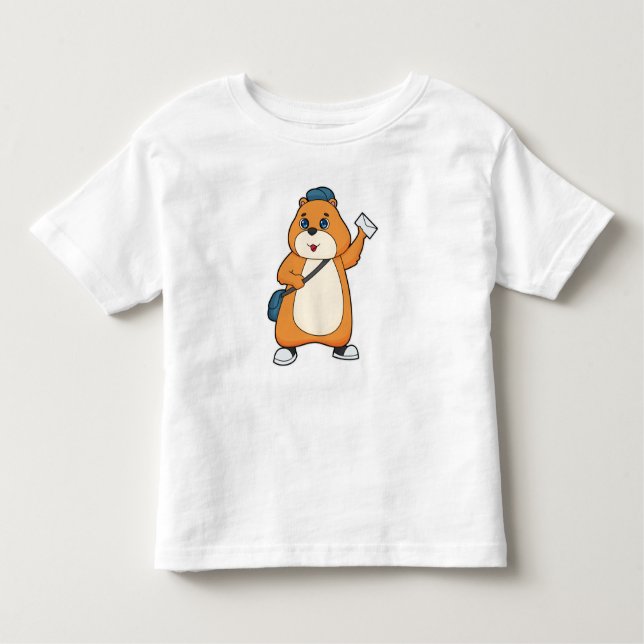 Camiseta Infantil Letra Hamster Postman (Frente)