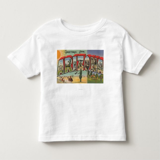 Camiseta Infantil Letra ScenesArizona de ArizonaThe SunLarge (Frente)