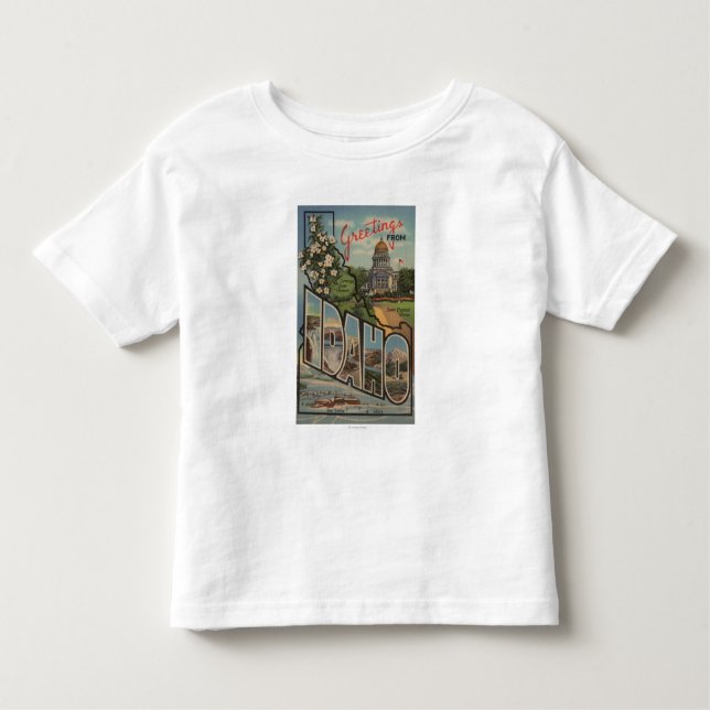 Camiseta Infantil Letra ScenesIdaho de IdahoLarge (Frente)