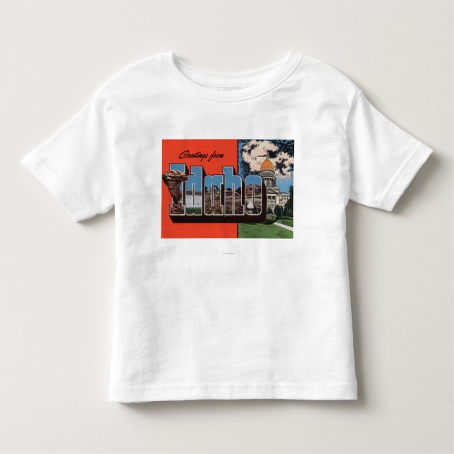 Camiseta Infantil Letra ScenesIdaho de IdahoLarge (Frente)