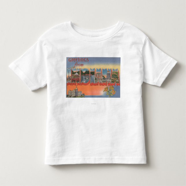 Camiseta Infantil Letra ScenesIndiana de IndianaLarge (Frente)