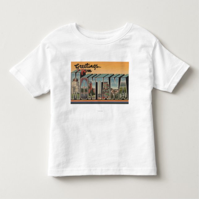 Camiseta Infantil Letra ScenesMontana de MontanaLarge (Frente)