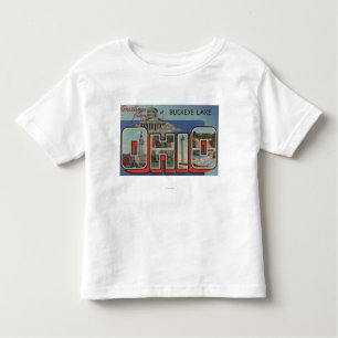 Camiseta Infantil Letra ScenesOhio de OhioBuckeye LakeLarge