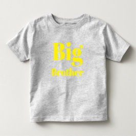 Camiseta Infantil Letras amarelas do Big Brother bonitinhas