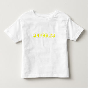 Camiseta Infantil Letras amarelas "Snuggs"