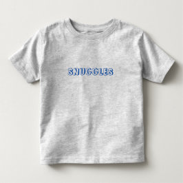 Camiseta Infantil Letras azuis "Snuggles"