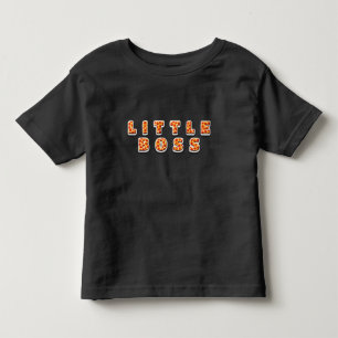 Camiseta Infantil Letras de Pequeno Chefe Feitas de Pizza de Peppero