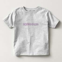 Camiseta Infantil Letras lilás de lavanda "Snuggles"