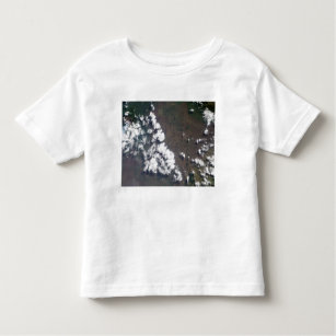 Camiseta Infantil Levantamento de plumas do vulcão Nyiragongo na RDC