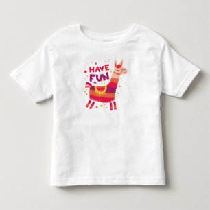 Camiseta Infantil Lhama Boho Festa Animal Divirta-se