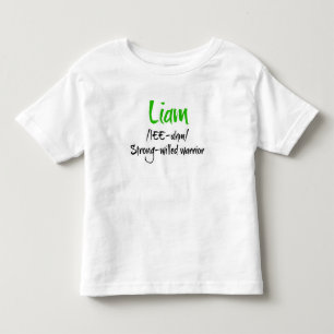 Camiseta Infantil Liam Name Definition Shirt