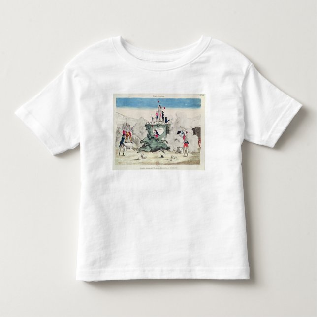 Camiseta Infantil Liberdade que toppling a estátua do grande (Frente)