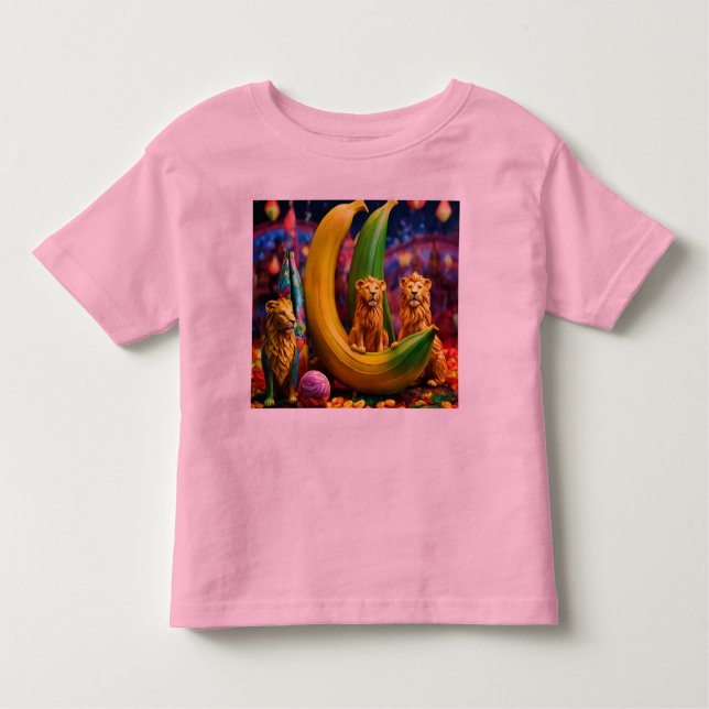 Camiseta Infantil Libere o Roar - Vista o Rei dos Cartoons. (Frente)