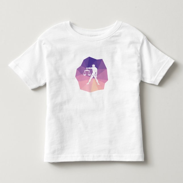 Camiseta Infantil Libra Zodiac: design 3d moderno (Frente)