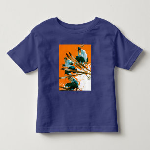 Camiseta Infantil Ligações em ponte de esqui pela solda do esqui