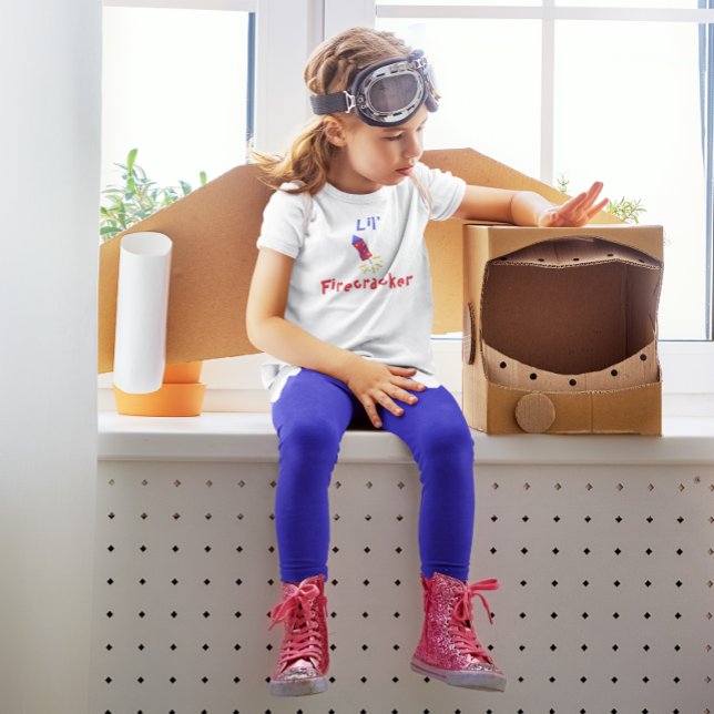 Camiseta Infantil Lil' Firecracker 4 De Julho (Criador carregado)