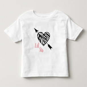 Camiseta Infantil Lil Sis Heart and Arrow