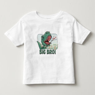 Camiseta Infantil Lil T Rex Big Bro Antigo Irmão Gear