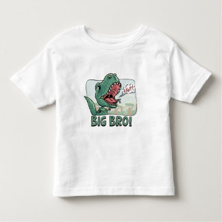 Camiseta Infantil Lil T Rex Big Bro Antigo Irmão Gear