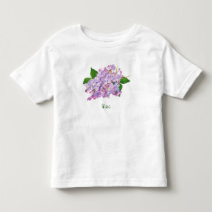 Camiseta Infantil Lilás púrpura, cor d'água botânica