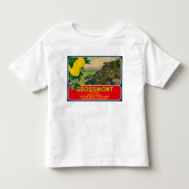 Camiseta Infantil Limão LabelEl Cajon de Grossmont, CA (Frente)