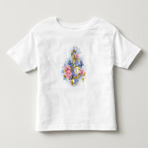 Camiseta Infantil Limpa de árvore com rosas cor-de-rosa