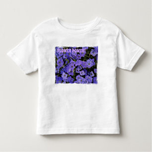 Camiseta Infantil Linda força azul violeta Petunias
