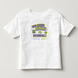 Camiseta Infantil Lindo Bem-vindo de Volta à Escola Roxo Verde
