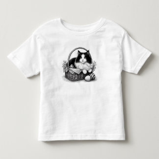 Camiseta Infantil Lindo Gatinho de Páscoa