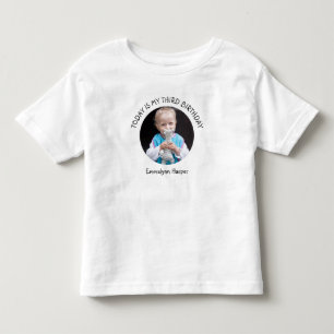 Camiseta Infantil Lindo Nome do Ano Personalizado Redondo Festa de A